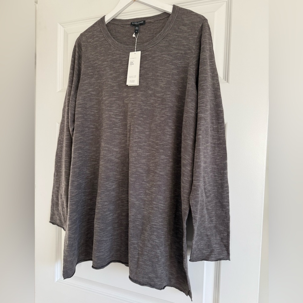 Eileen Fisher Brown Tunic Top - Picture 2 of 13